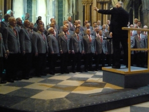 Part of the choir performing